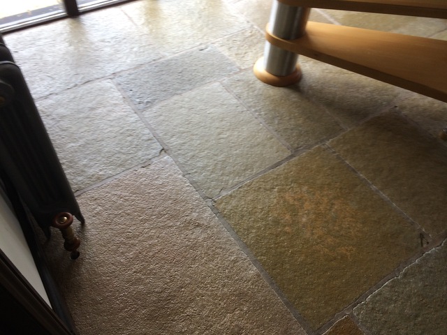 Stone floor cleaning by SJS