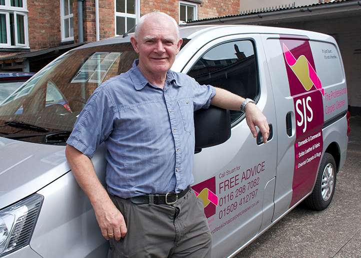 stuart and the van of SJS Carpet cleaning